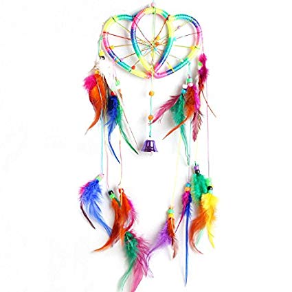 425x425 colorful double heart handmade dream catcher w - Colorful Dream Catcher Drawing