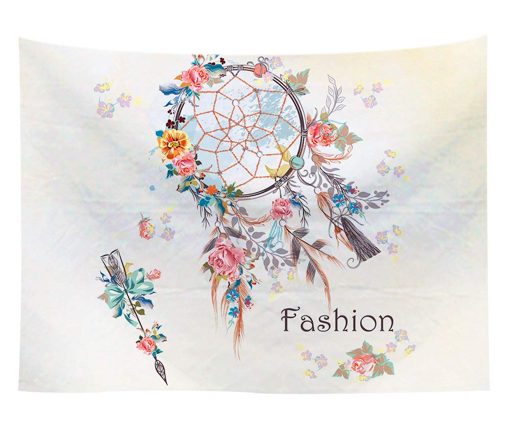 1000x839 colorful dreamcatcher wall hanging tapestry, mandala - Colorful Dream Catcher Drawing