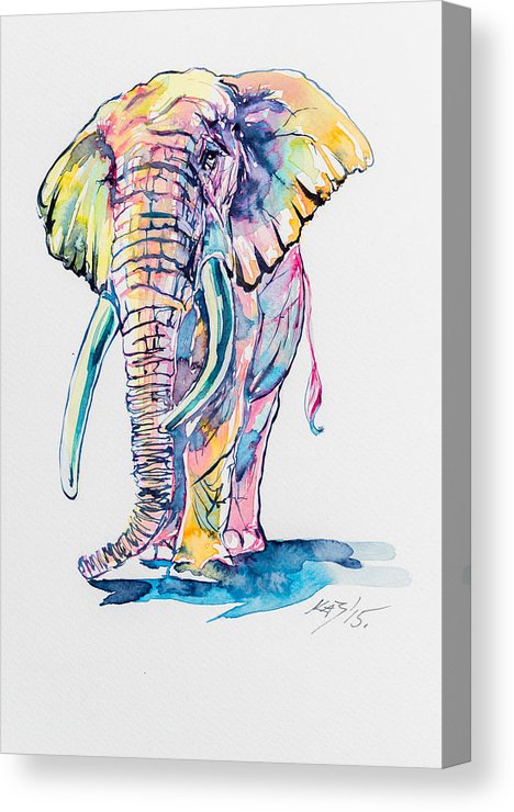 468x740 Colorful Elephant Canvas Print Canvas Art - Colorful Elephant Drawing