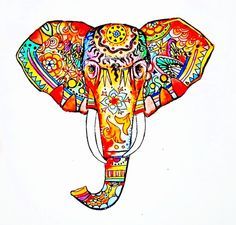 236x225 Colorful Elephant Drawing - Colorful Elephant Drawing