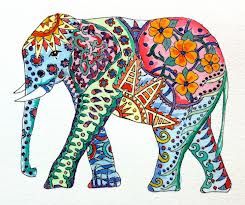 245x205 Colorful Elephant Drawing - Colorful Elephant Drawing