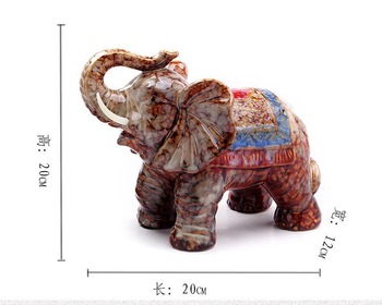 350x280 Colorful Drawing Elephant Animal Ceramic Flower Pot - Colorful Elephant Drawing