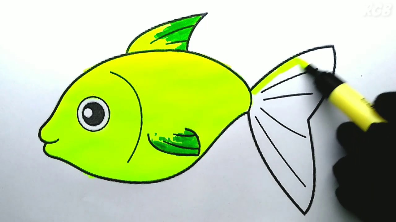 Colorful Fish Drawing at PaintingValley.com | Explore collection of ...