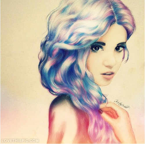 500x498 Hair Drawing Pictures, Photos, And Images For Facebook, Tumblr - Colorful Hair Drawing Tumblr