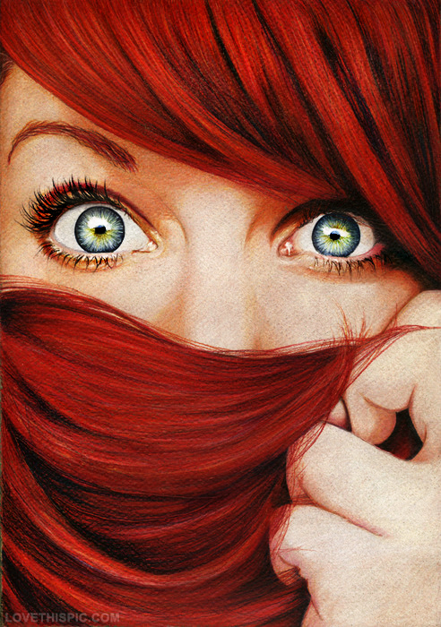 492x700 Red Hair Pictures, Photos, And Images For Facebook, Tumblr - Colorful Hair Drawing Tumblr
