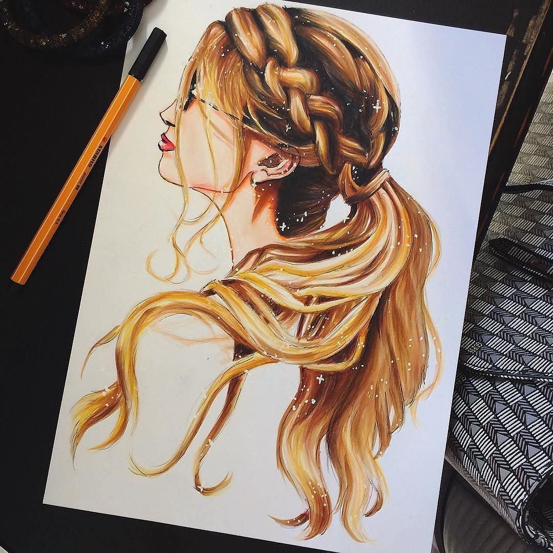 Colorful Hair Drawing Tumblr At Paintingvalley Com Explore