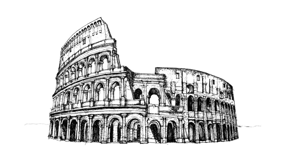 1000x563 Colosseum Drawing Free Download - Colosseum Drawing