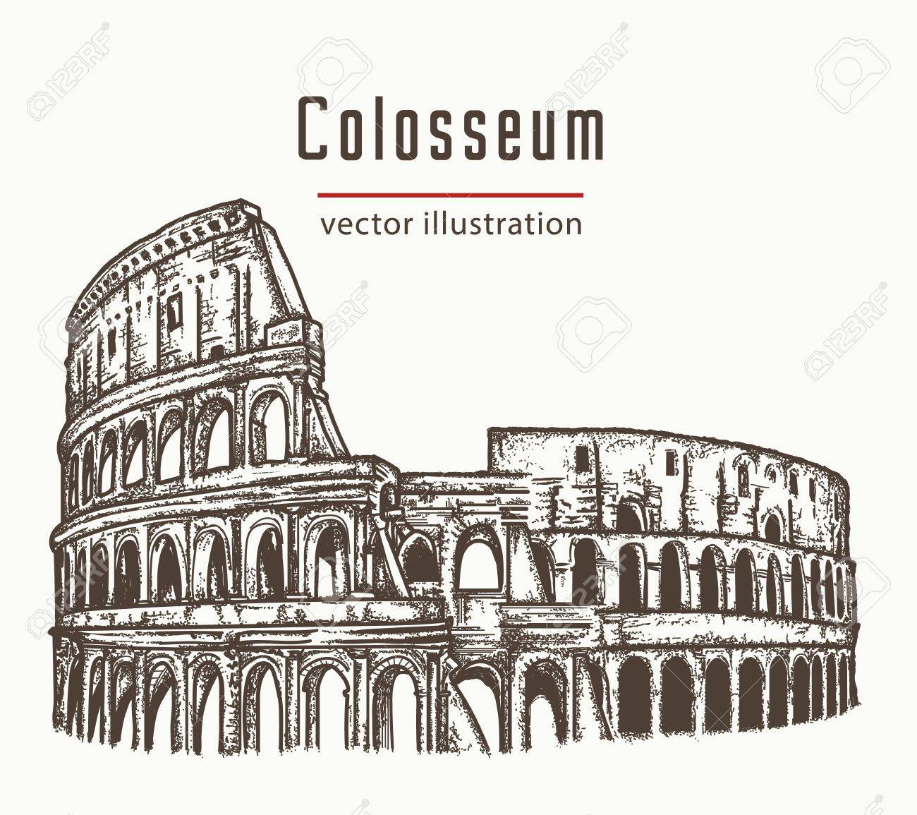 1300x1155 Huge Collection Of 'rome Colosseum Drawing' Download More Than - Colosseum Drawing