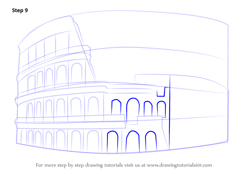 Как нарисовать колизей поэтапно для начинающих карандашом