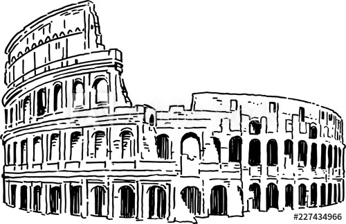 500x323 colosseum rome drawing vector - Colosseum Rome Drawing