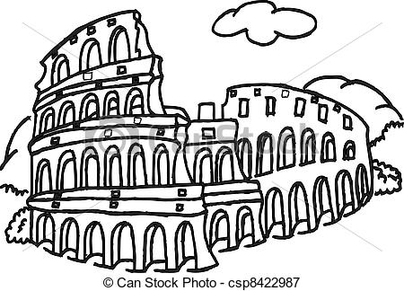 450x324 illustration of colosseum rome vectors illustration - Colosseum Rome Drawing