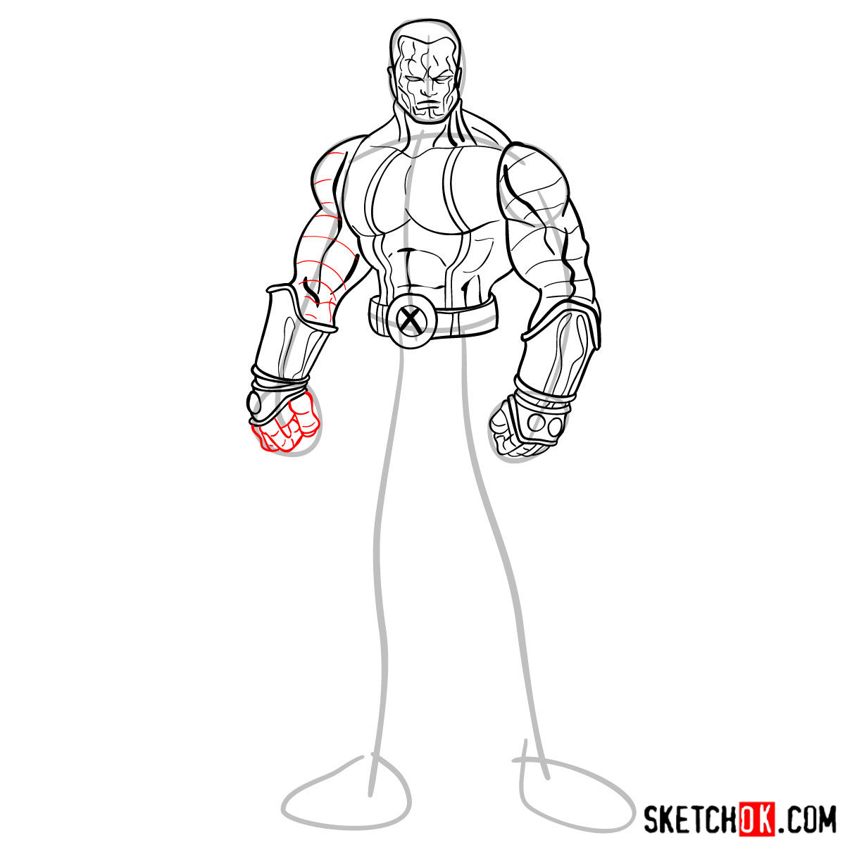 1200x1200 how to draw colossus from deadpool film and x men series - Colossus Drawing