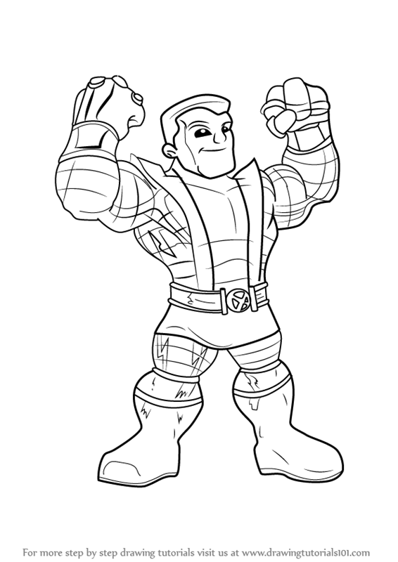 566x800 learn how to draw colossus from the super hero squad show - Colossus Drawing