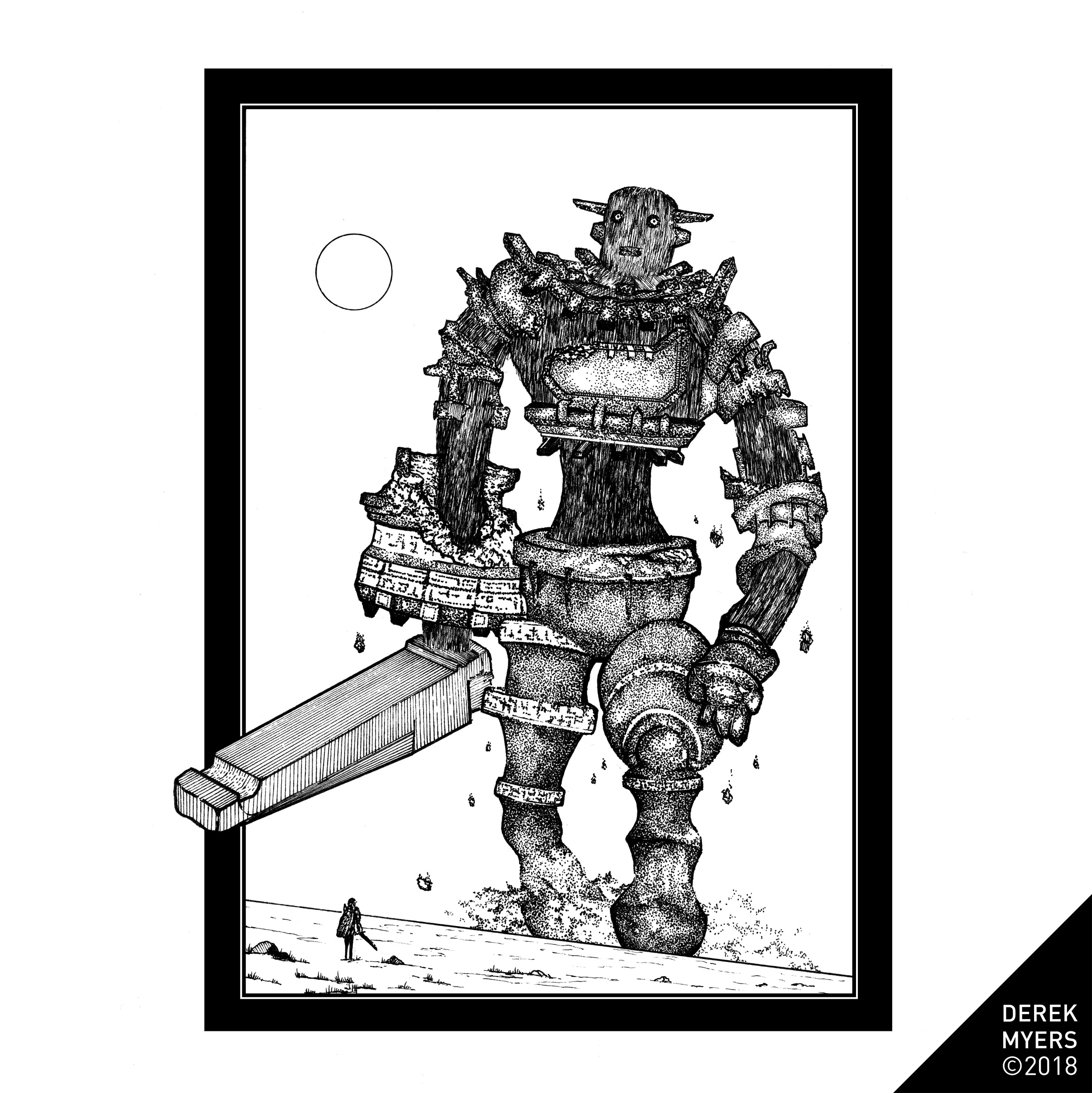 2411x2412 shadow of the colossus - Colossus Drawing