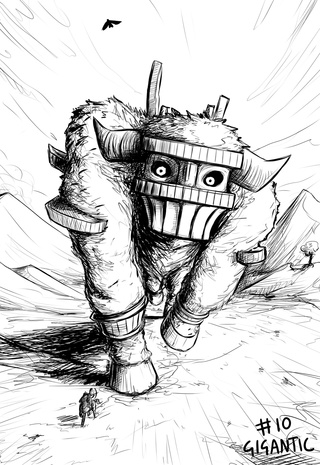 320x465 shadow of the colossus fan arts for inktober i'm running behind - Colossus Drawing