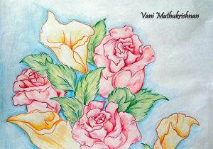 300x210 colour full drawing of flowers flowers color pencil drawing colour - Colour Drawing Pictures Of Flowers