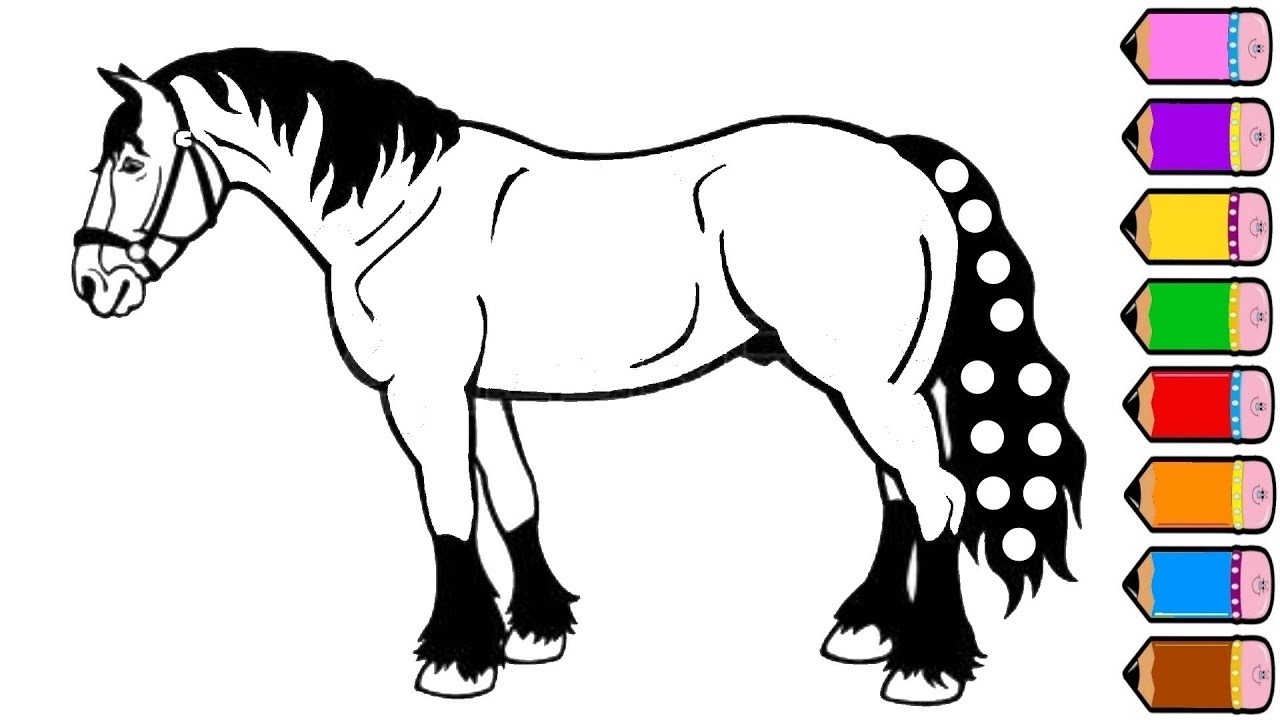 1280x720 Horse Coloring Pages - Colouring Pages Drawing