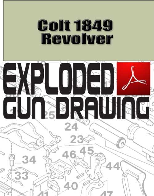 500x635 colt revolver exploded gun drawing download gundigest store - Colt Drawing
