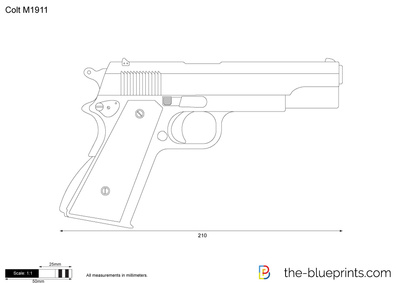 Кольт 1911 чертеж