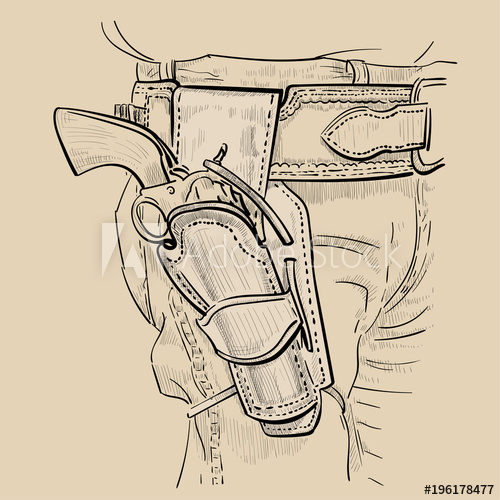 500x500 cowboy fast draw holsters with revolver colt model single - Colt Drawing