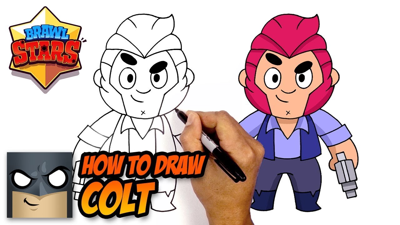 1280x720 how to draw brawl stars colt step - Colt Drawing
