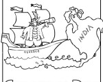 150x120 Santa Maria Coloring Page - Columbus Day Drawings