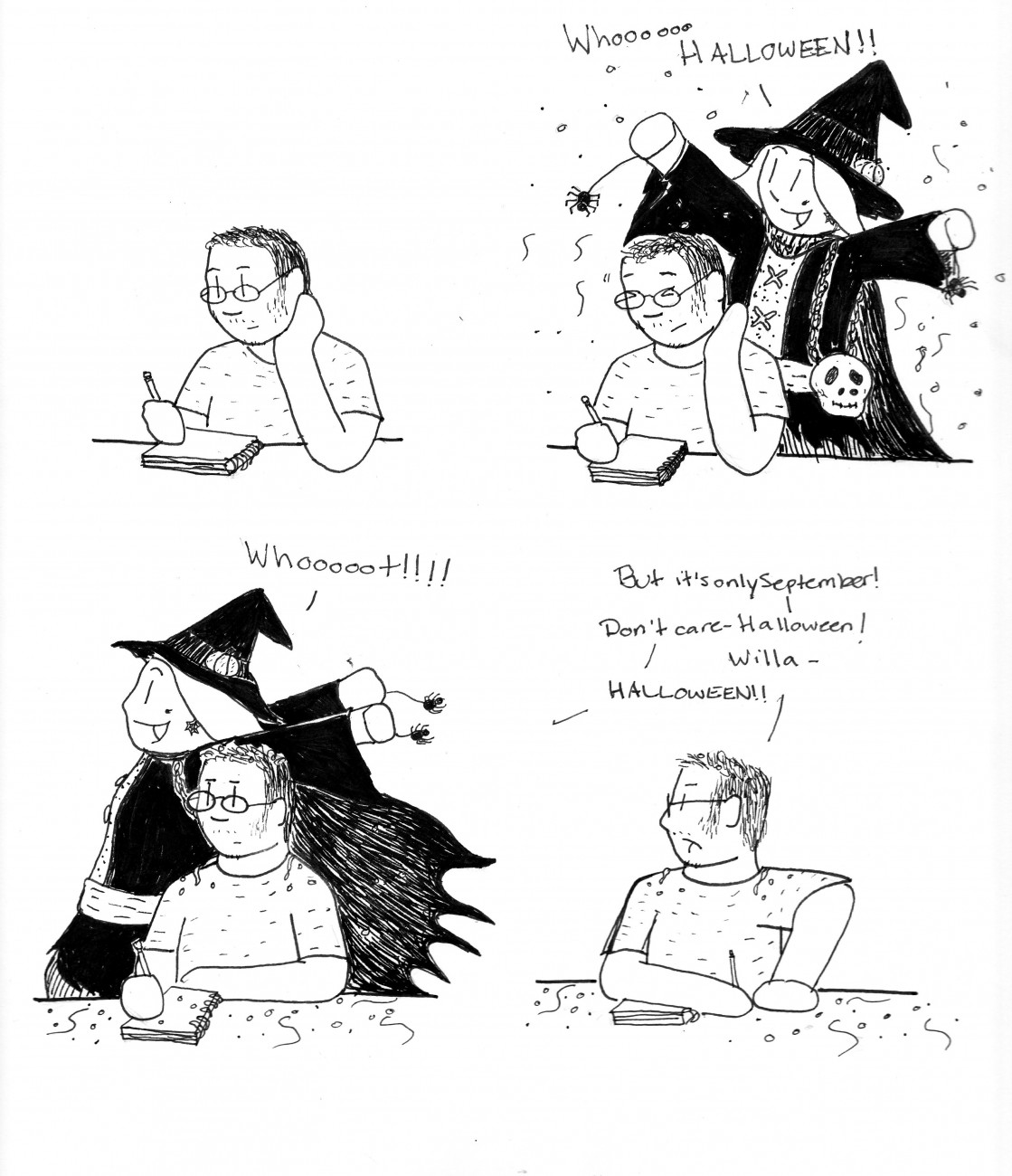 1119x1300 Black And Orange All Over I Draw Walruses - Columbus Day Drawings