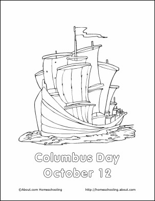 303x392 christopher columbus day coloring sheets luxury dirt bike coloring - Columbus Day Drawings