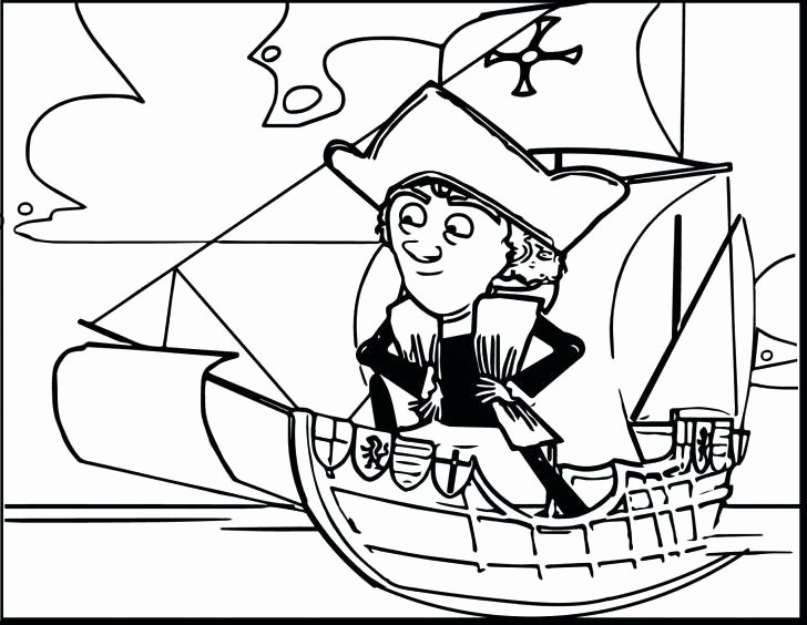 728x564 christopher columbus ships coloring pages best of cartoon ship - Columbus Drawing