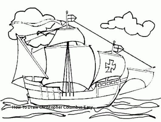 530x403 how to draw christopher columbus easy - Columbus Drawing