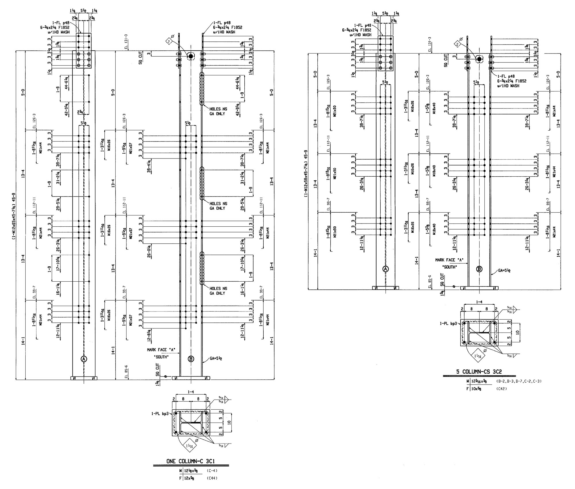 2000x1700 drawings column shop drawing - Column Drawing
