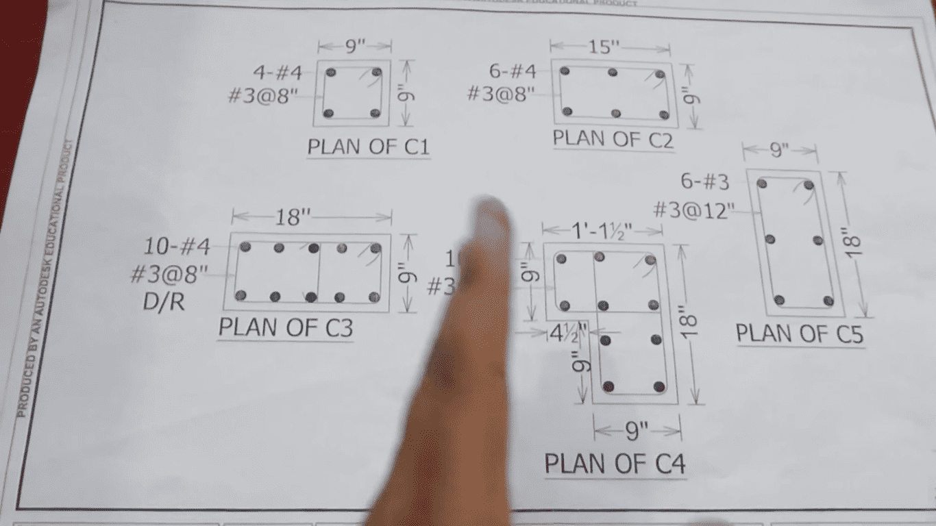 1366x768 how to read properly column construction drawing plan - Column Drawing
