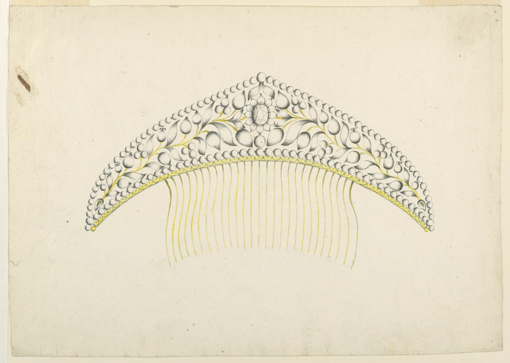 1024x730 drawing, design for a comb, ca objects collection - Comb Drawing
