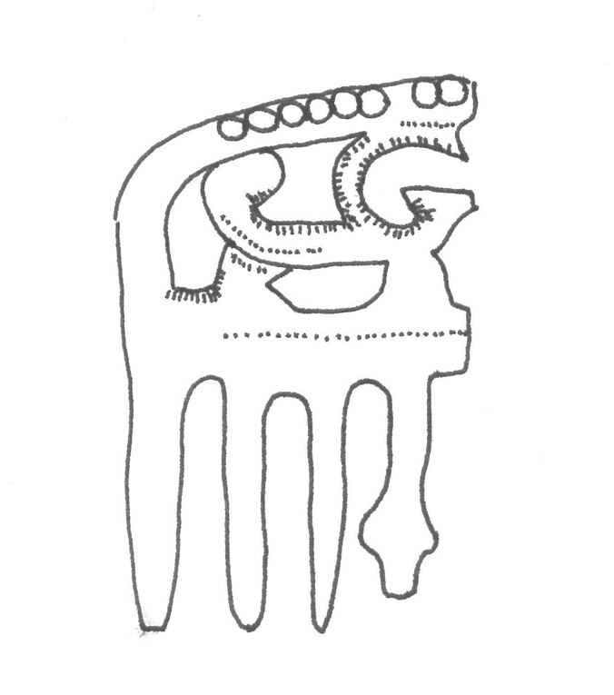 676x765 the mystery of the mane comb lives legacies - Comb Drawing