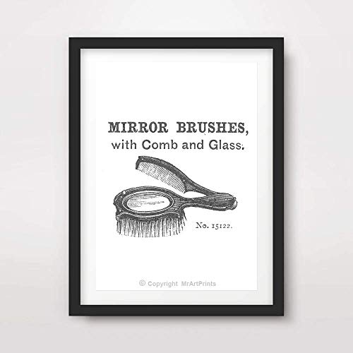 500x500 vintage hair brush comb illustration drawing barber - Comb Drawing