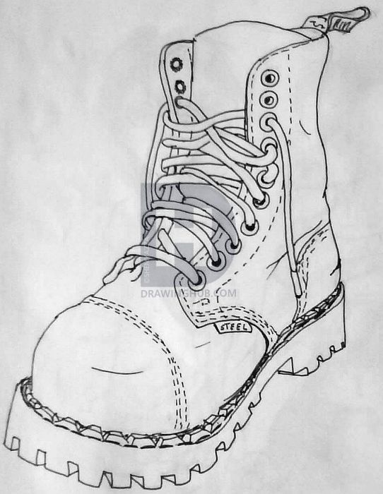 Combat Boots Drawing at Explore collection of