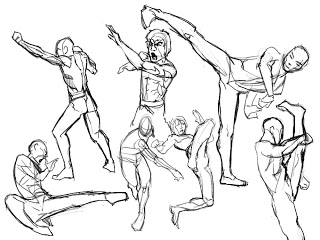320x240 Pictoglyphic Gesture Drawings - Combat Drawings