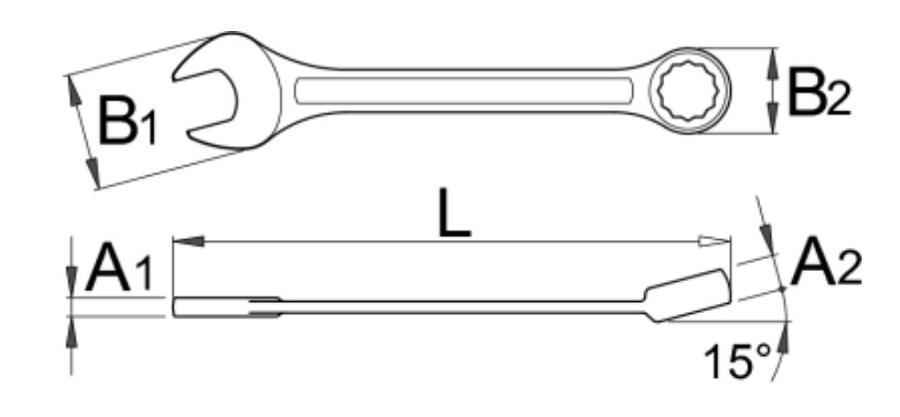 Combination Wrench Drawing at PaintingValley.com | Explore collection ...