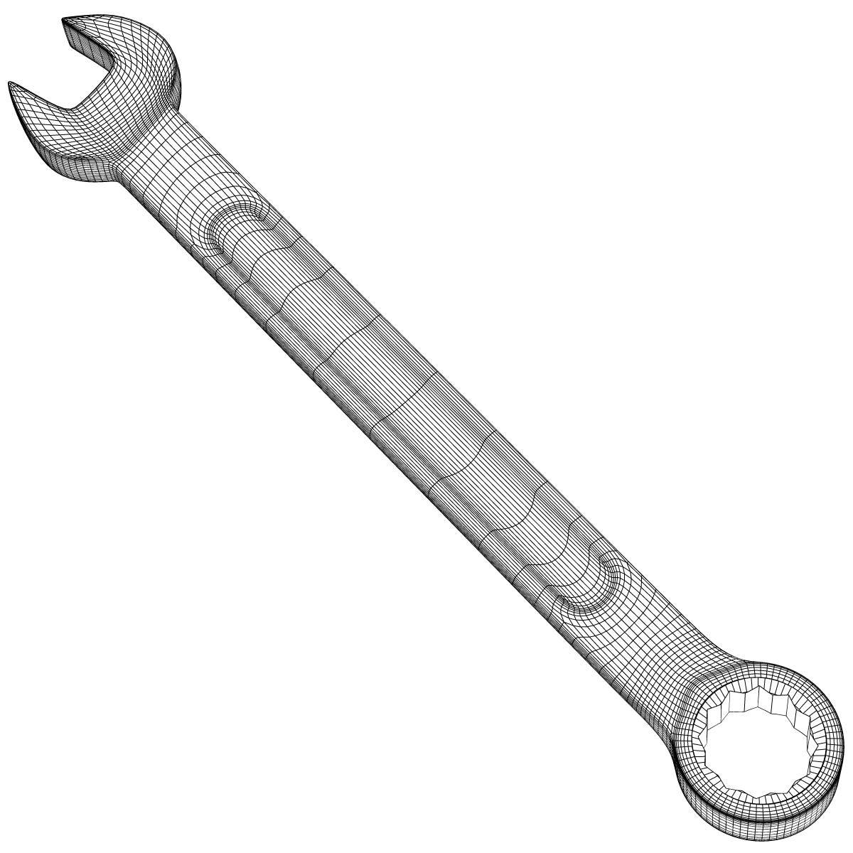 1200x1200 combination wrench model in tools - Combination Wrench Drawing
