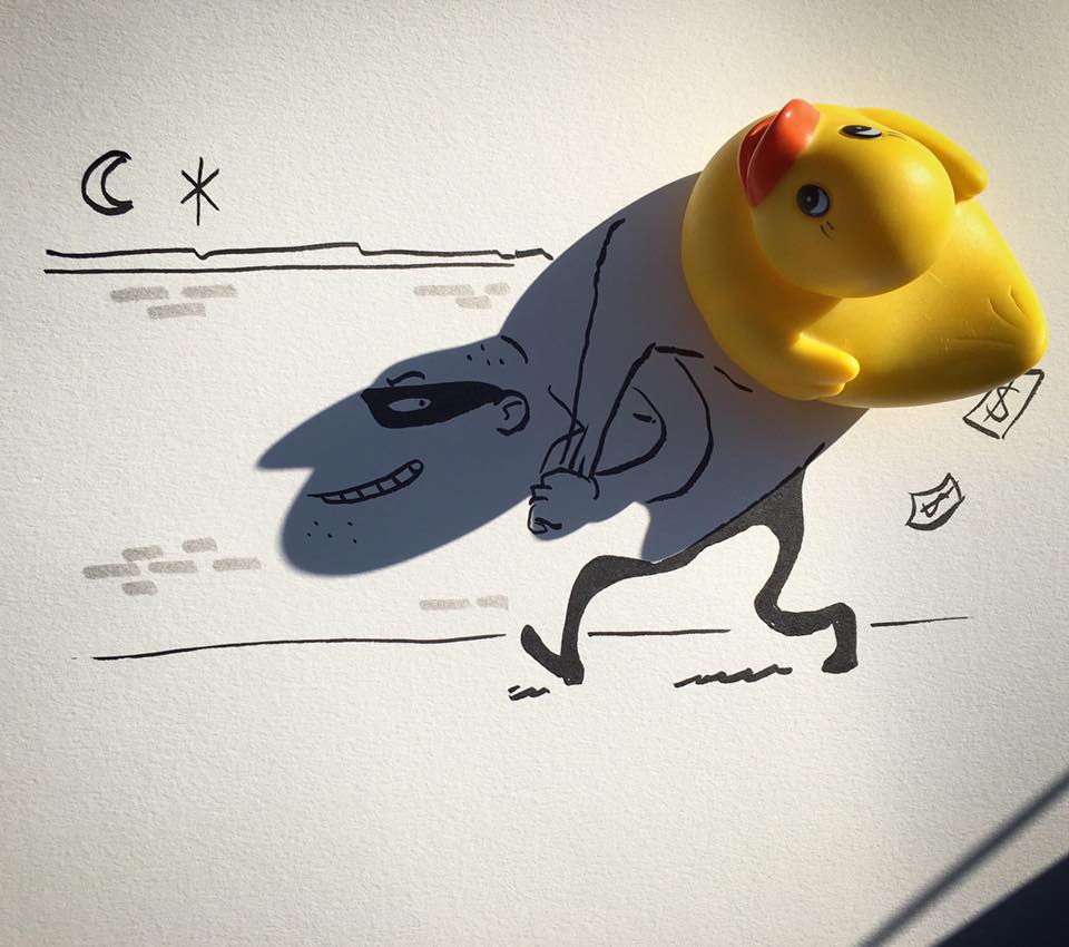 960x850 these clever photos combine objects, shadows, and drawings - Combine Drawing