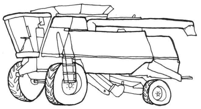 660x357 Combine Harvester Line Drawing Homeschool Kiddos - Combine Drawing