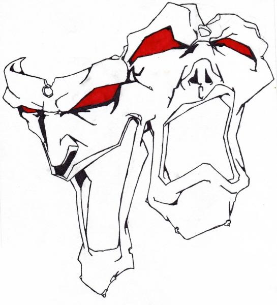 545x600 comedy and tragedy masks images - Comedy And Tragedy Masks Drawing