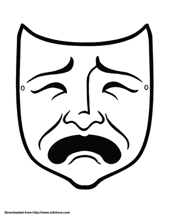 340x432 how to make a tragedy and comedy mask out of paper steps - Comedy And Tragedy Masks Drawing