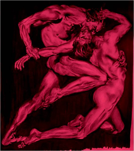 568x640 Drawing Cannibals After A Divine Comedy Scene Madame De Pique - Comedy Drawing