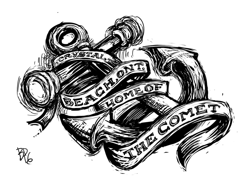 800x600 crystal beach, home of the comet - Comet Drawing