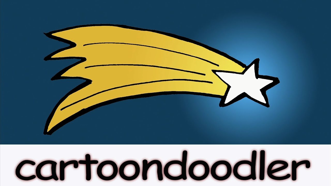 1280x720 how to draw a shooting star - Comet Drawing