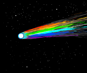 Как нарисовать комету красками