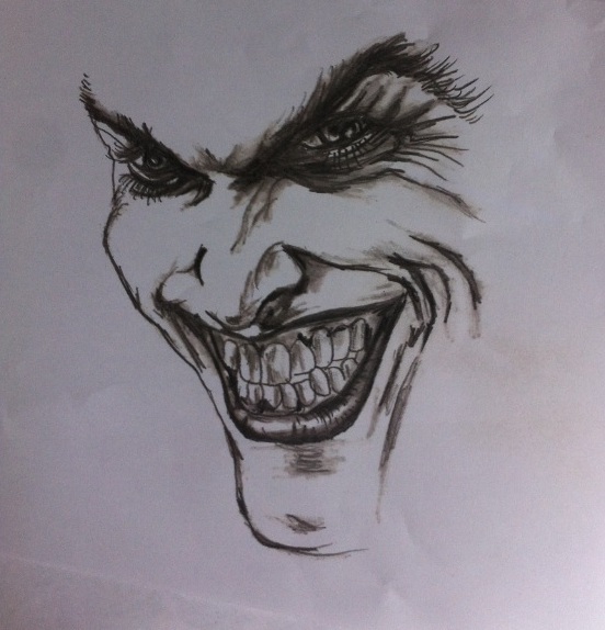 552x574 The Joker Comicbook Drawing - Comic Book Drawing