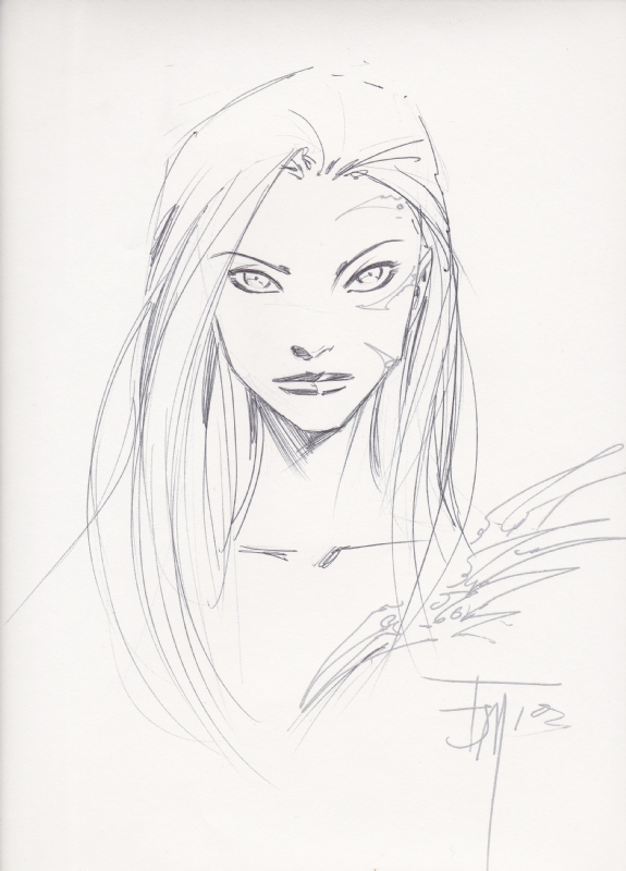 575x800 witchblade hand drawn sketch comic book art drawing - Comic Book Drawing