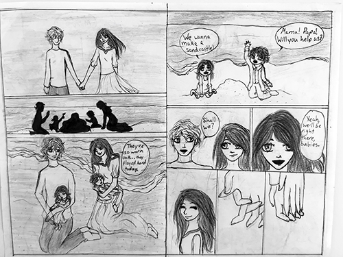 500x375 comic book drawing production - Comic Book Drawing